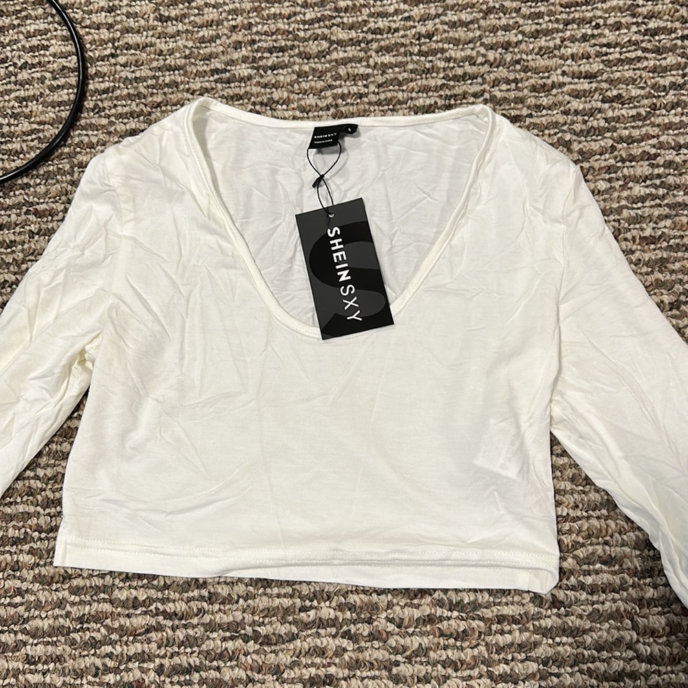 BRAND NEW SHEIN size small white long sleeve top